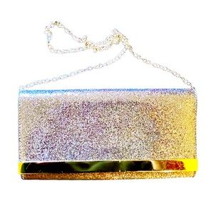 ALDO Gold Lame Evening Bag.